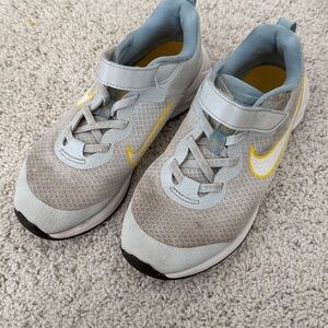 Nike Light Gray and Yellow Athletic Shoes